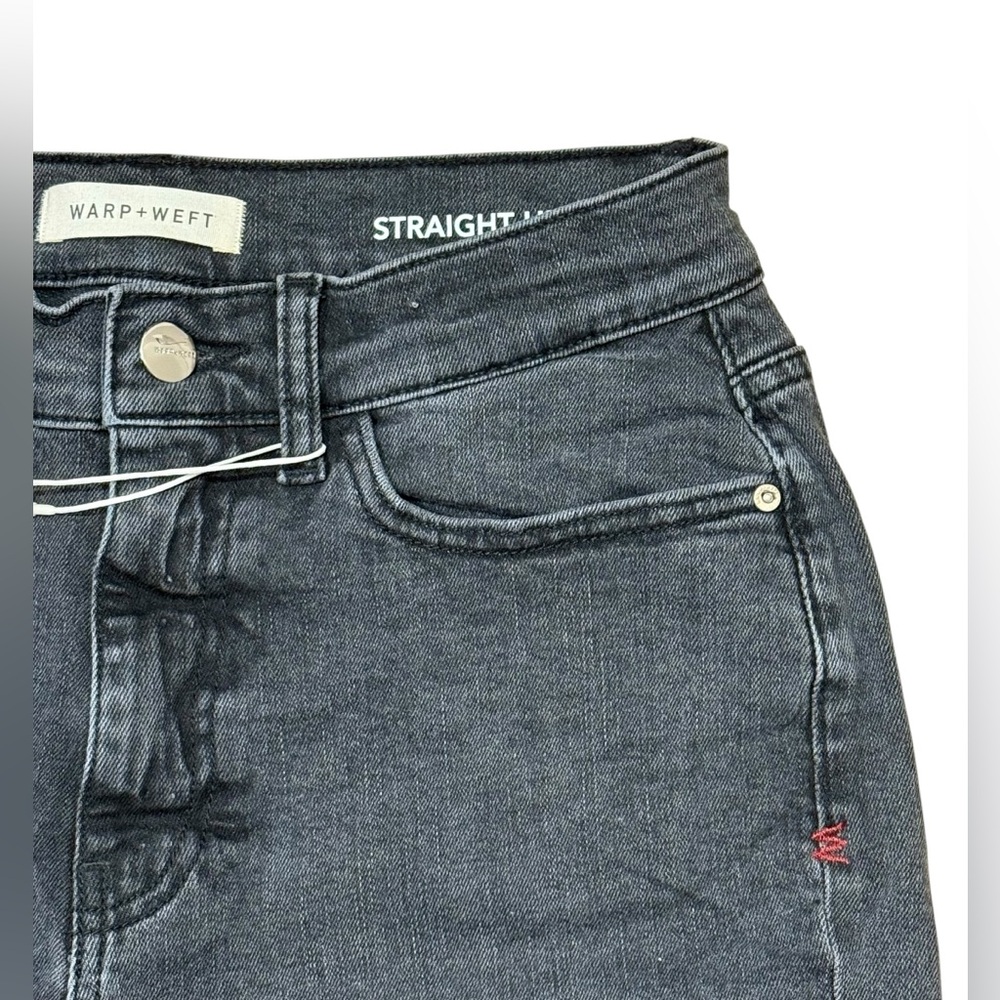 NWT - Warp + Weft Straight Leg Jeans in Dark Wash Size 28 - Picture 7 of 13